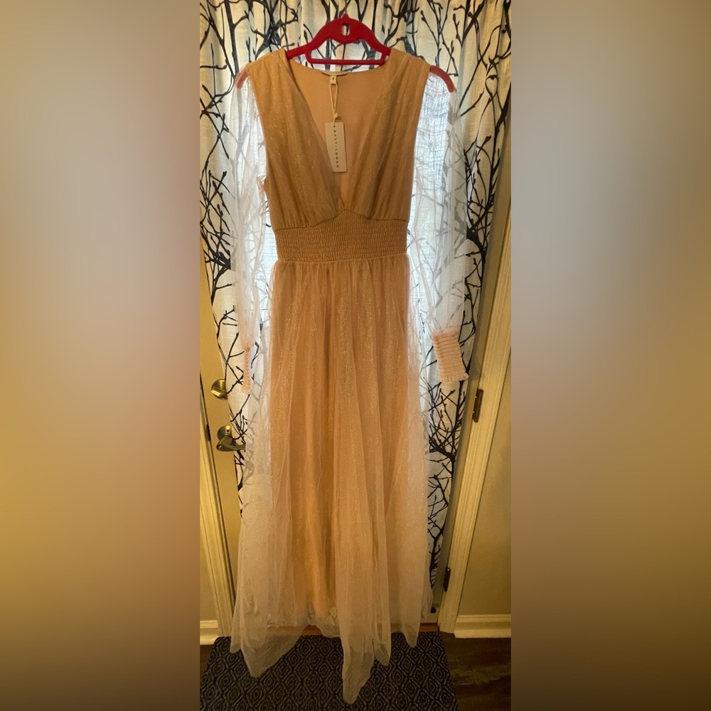 Baltic Born NWT Shimmer Pink Maxi Dress